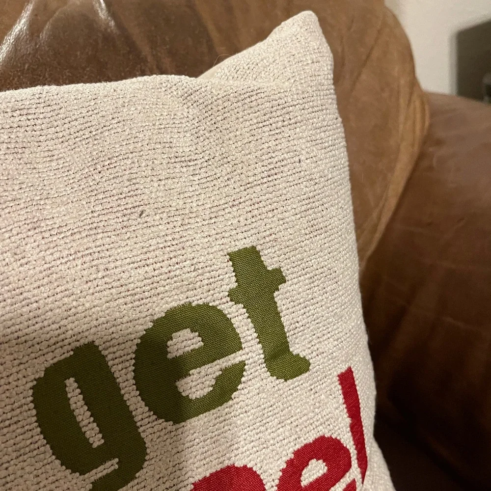 Holiday Pillow with saying